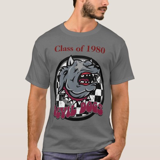 モリルトン高校1980年卒業クラス同窓会Tシャツ Tシャツ (正面)