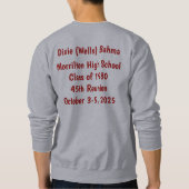 モリルトン高校1980年卒業生再会Tシャツ スウェットシャツ (裏面)