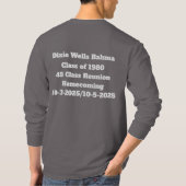 モリルトン高校1980年卒業生再会Tシャツ Tシャツ (裏面)
