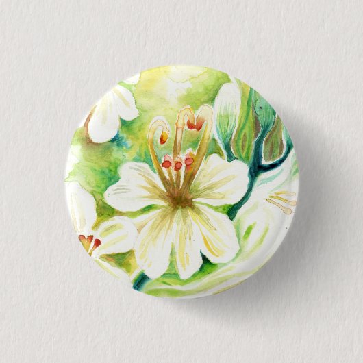 モリンガの花 缶バッジ (正面)
