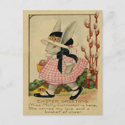 モリーコットンテールイースター シーズンポストカード (正面)