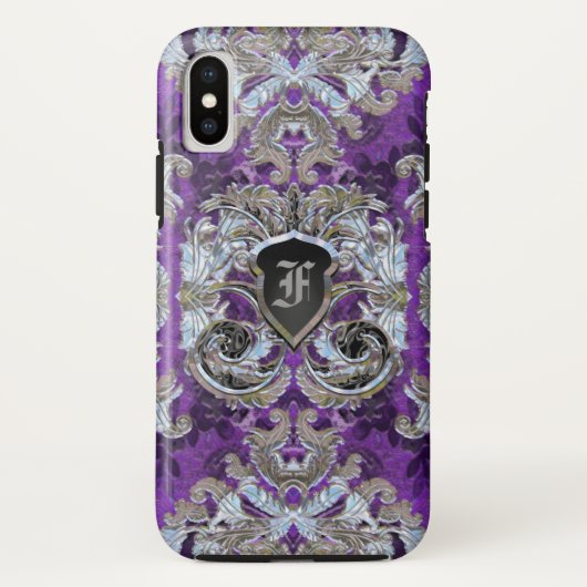 モリーコートダマスクモノグラムかわいらし Case-Mate iPhoneケース (裏面)