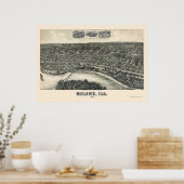 モリーヌILパノラママップ – 1889 ポスター (キッチン)