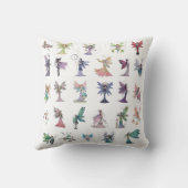 モリーハリソン妖精おもしろいカラフルフェイリーアート クッション (裏面)