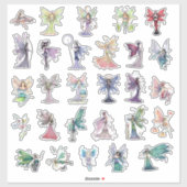 モリーハリソン妖精たちが妖精のアートカラフル シール (シート)