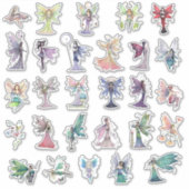 モリーハリソン妖精たちが妖精のアートカラフル シール (正面)