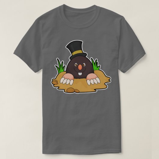 モリーヒルハット付きモグラ Tシャツ (デザイン正面)