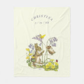 モリーブレットママラビットベビースイングレディバグ フリースブランケット (正面)