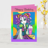 "モリー"かわいいレインボーソーダショップ妖精カード カード (黄色い花)