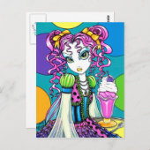 「モリー」かわいいレインボーソーダ店おとぎ絵はがき ポストカード (正面/裏面)