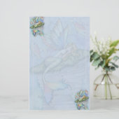 モリー・ハリソンが静止しているマーメイドフィッシュ 便箋 (スタンド正面)