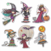 モリー・ハリソンによるウィムジカルなハロウィンキャラクター シール (正面)