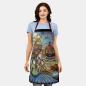 モリー・ハリソンによるシンデレラ ファンタジーアート エプロン (着用した状態)