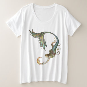 モリー・ハリソンによるマーメイドTシャツ ディープシームーン プラスサイズTシャツ