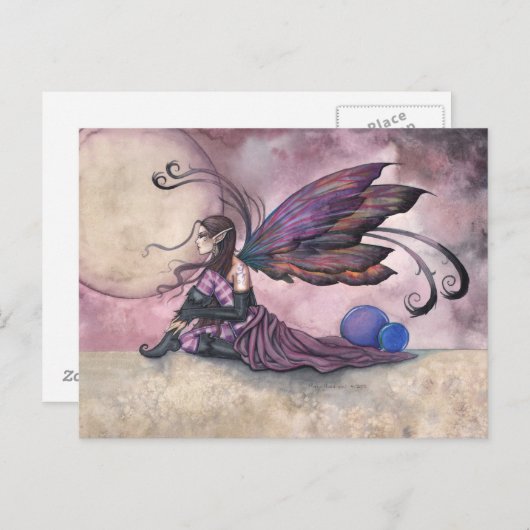 モリー・ハリソンによる夏の月の妖精のはがき ポストカード (正面/裏面)