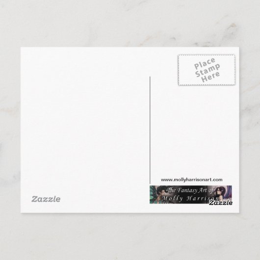 モリー・ハリソンによる夏の月の妖精のはがき ポストカード (裏面)