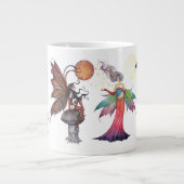 モリー・ハリソンによる多くの妖精 ジャンボコーヒーマグカップ (正面)