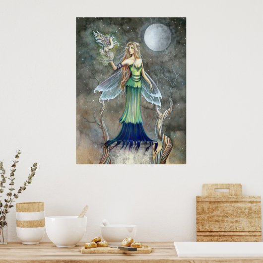 モリー・ハリソンによる妖精と小さなペガサスのポスター ポスター (キッチン)