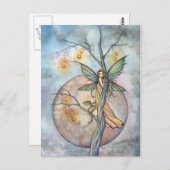 モリー・ハリソンによる妖精と猫のポストカード ポストカード (正面/裏面)