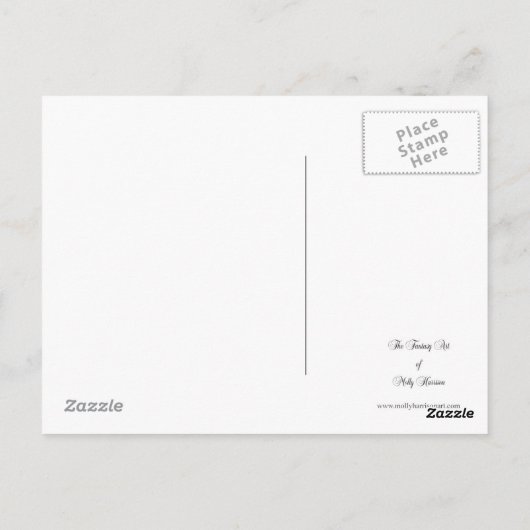 モリー・ハリソンによる妖精と猫のポストカード ポストカード (裏面)