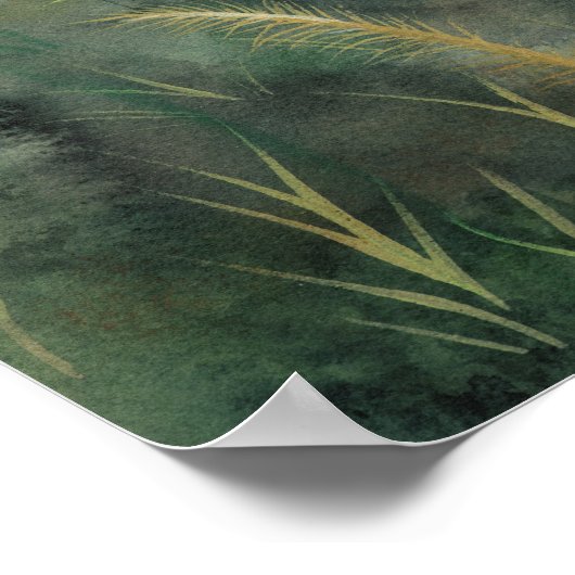 モリー・ハリソンによる子猫の魔女ファンタジーアート ポスター (角)