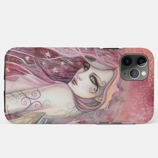 モリー・ハリソンによる恥ずかしがり屋の誘惑妖精ファンタジーアート Case-Mate iPhoneケース (裏面(横))