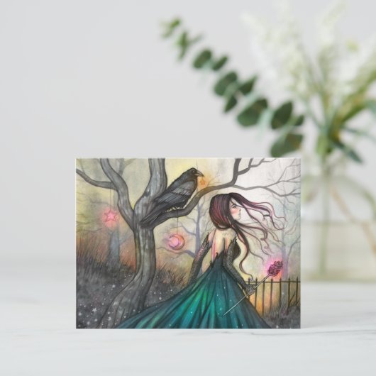 モリー・ハリソンによる神秘的なファンタジーアート ポストカード (スタンド正面)