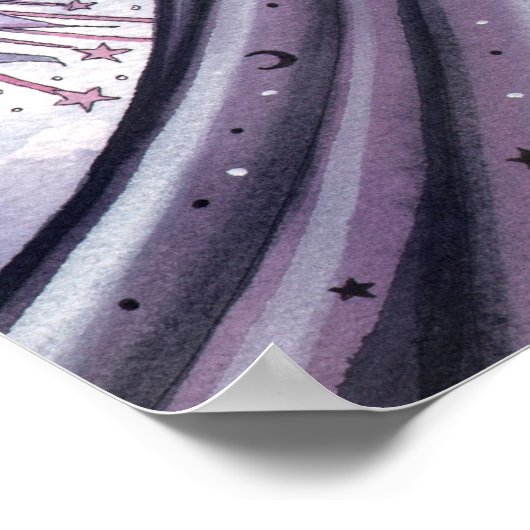 モリー・ハリソンによる神秘的な夜の妖精のポスター ポスター (角)