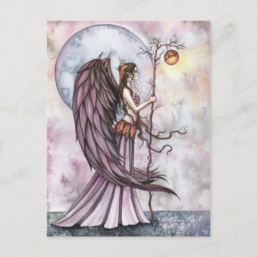 モリー・ハリソンによる秋の光の妖精のポストカード ポストカード (正面)
