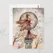 モリー・ハリソンによる秋の妖精のはがき ポストカード (正面/裏面)