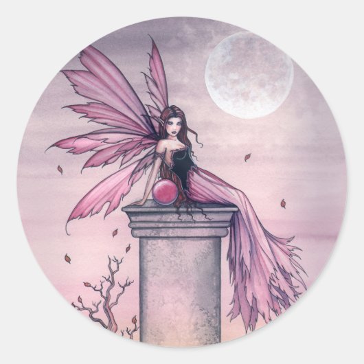 モリー・ハリソンによる秋の妖精のシール ラウンドシール (正面)