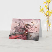 モリー・ハリソンによる秋の妖精グリーティングカード カード (黄色い花)