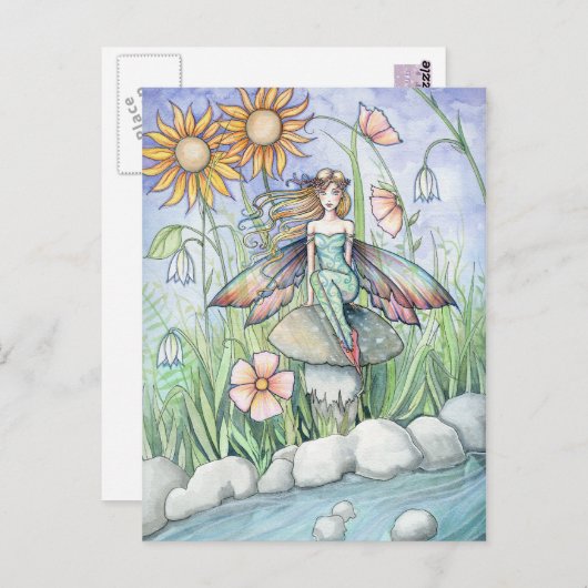 モリー・ハリソンによる魔法妖精はがきのストリーム ポストカード (正面/裏面)
