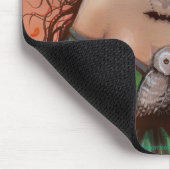モリー・ハリソンによる「魔女とフクロウのマウスパッド」 マウスパッド (コーナー)