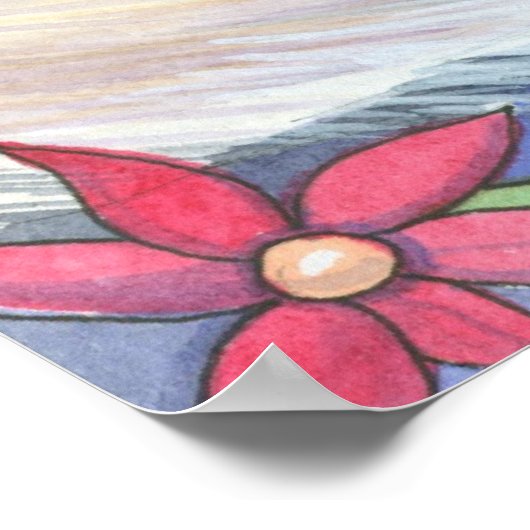 モリー・ハリソンのかわいい猫と妖精のポスター ポスター (角)