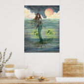 モリー・ハリソンのマーメイド・ポスター「ライトアップ・シー」 ポスター (キッチン)