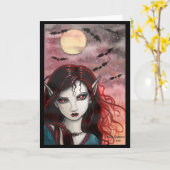 "モリー・ハリソン イラスト" カード (黄色い花)