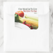 モリ感動的エール食べ引用文「生きる」 スクエアシール (バッグ)