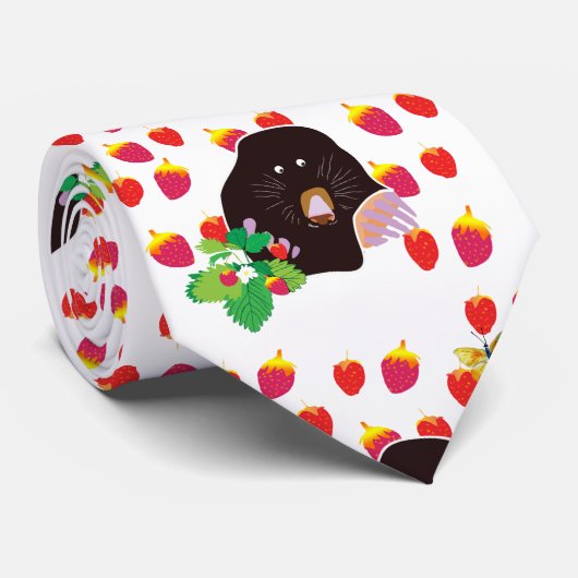 モルいちごの首のタイ ネクタイ (ロール)