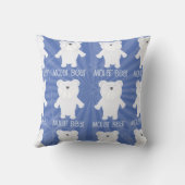 モルおもしろいクマの漫画の極性おもしろいパターン クッション (裏面)