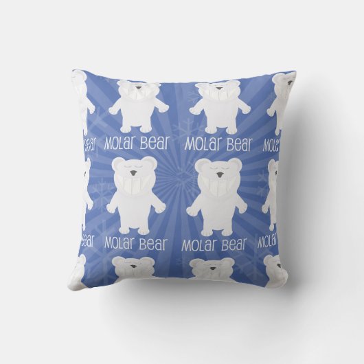 モルおもしろいクマの漫画の極性おもしろいパターン クッション (裏面)