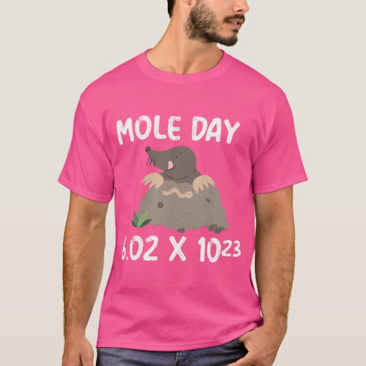 モルおもしろいデイ化学数理物理学アボガドロ Tシャツ (正面)