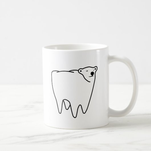 モルくまの北極の歯くま コーヒーマグカップ (右)