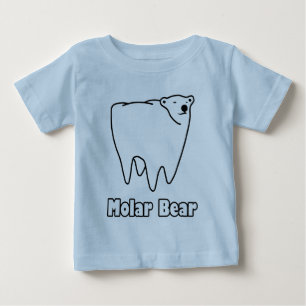 モルくまの北極の歯くま ベビーTシャツ