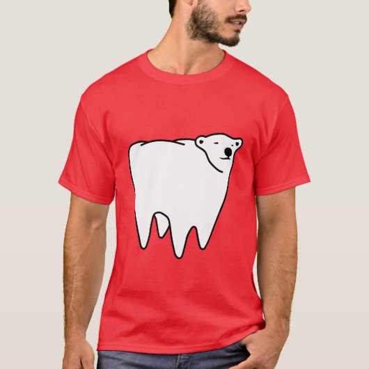 モルくまの北極の歯くま Tシャツ (正面)