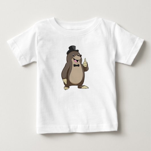 モルとして groom 結婚式用 ネクタイ ベビーTシャツ (正面)
