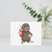モルと飲みマグ ポストカード (スタンド正面)