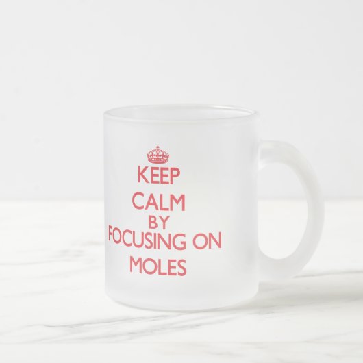 モルに焦点を合わせることによって平静を保って下さい フロストグラスマグカップ (右)