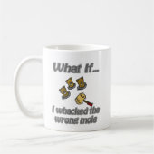 モルを打ち負かして下さい コーヒーマグカップ (左)