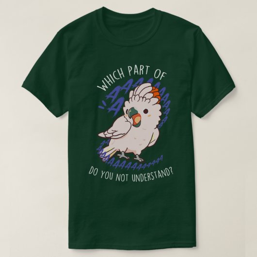 モルカンコカトゥオウムAaaa Tシャツ (デザイン正面)